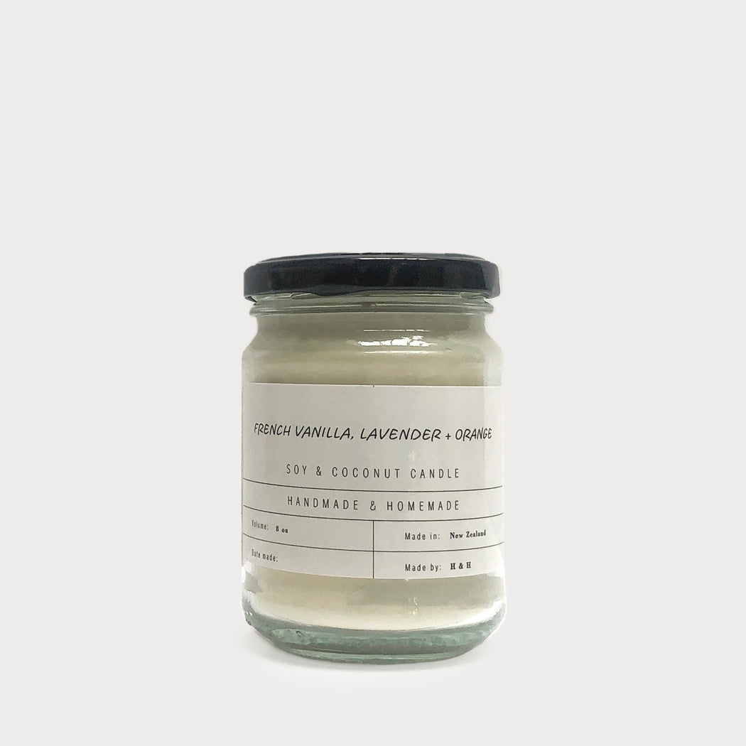French Vanilla, Lavender & Orange - Soy Candle